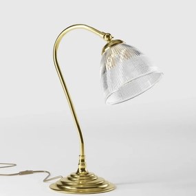 Lampa de masa stil neoclasic din alama si sticla Elide