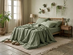 Lenjerie de pat musselin MUSSARI verde oliv Dimensiune lenjerie de pat: 70 x 90 cm | 140 x 200 cm