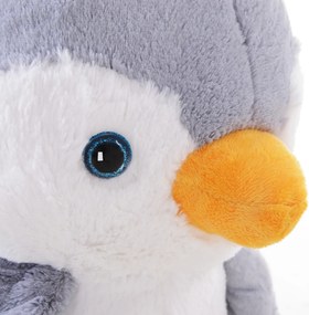 HOMCOM Balansoar Pinguin din Pluș cu Melodii și Centură de Siguranță, Balansoar pentru Copii, 60x33x50 cm, Gri | Aosom Romania