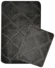 Covorașe de baie gri-antracit 2 buc. 50x80 cm Cizgili – Foutastic