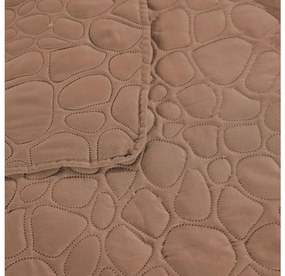 Cuvertura de pat maro deschis cu model STONE Dimensiune: 200 x 220 cm