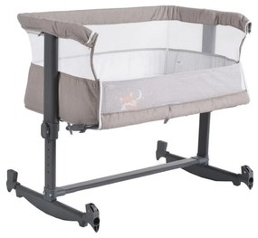 Patut copii transformabil in balansoar bebe NOVOKIDS™ Babies , Design modern, Co-Sleeper , Dimensiuni 90X55X80 cm, 5 trepte de inaltime, Saltea