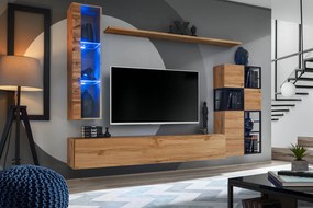 Mobilier living Shelly 27 WTS SW M2 (stejar wotan + negru mat). 1024207