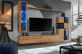 Mobilier living Shelly 27 WTS SW M2 (stejar wotan + negru mat). 1024207