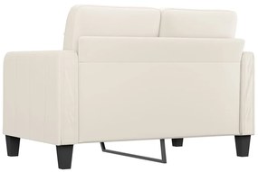 Canapea cu 2 locuri, crem, 120 cm, piele ecologica Crem, 138 x 77 x 80 cm