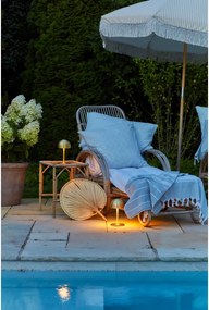 Veioză alămie LED cu control prin telecomandă cu abajur din metal (înălțime 22 cm) Tim – Sirius