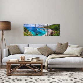 Tablou - Sardinia (cu ceas) (90x30 cm)