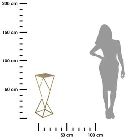 Suport pentru flori LOFT 70x23,5 cm auriu