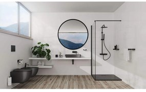 Lavoar pe blat Deante Tess negru-antracit 40x60cm
