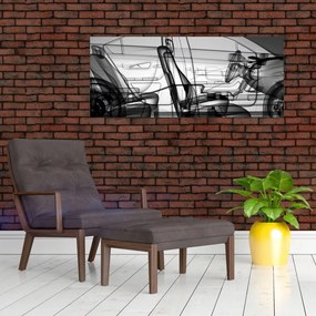 Tablou - 3D model mașina (120x50 cm)