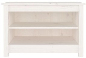 Banca pentru pantofi, alb, 70x38x45,5 cm, lemn masiv de pin 1, Alb, 70 x 38 x 45.5 cm