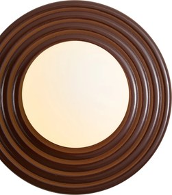 Lampă de perete retro Maro cu opal rotund de 20cm IP44 - Lila