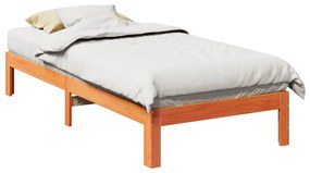 vidaXL Cadru de pat fără saltea maro ceruit 80x200 cm lemn masiv pin
