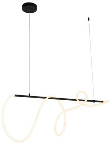 Lampă suspendată de design neagră cu LED cu dimmer în 3 trepte - Danisha