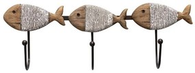Cuier din lemn de paulownia, cu 3 agatatori, Fishes