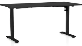 Masa inaltime reglabila OfficeTech A, 160 x 80 cm, bază neagră, negru