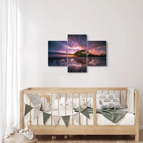 Tablou cu plajă în apus de soare (90x60 cm)
