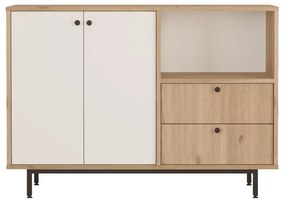 Comodă Rebutia 2 (Stejar + Alb) . 1102498