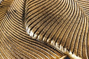 Masuta cu aspect deosebit Ginkgo Leafs 55cm, auriu