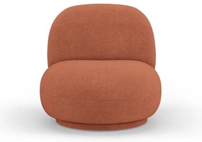 Fotoliu cărămiziu cu tapițerie din stofă bouclé Chuck – Micadoni Home