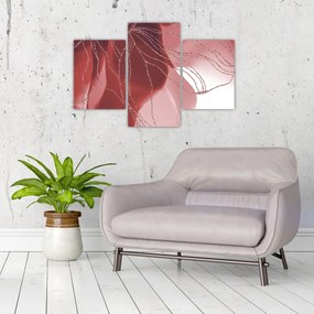 Tablou - Floare abstractă roșie N⁰1 (90x60 cm)
