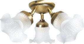 Lustra aplicata din alama design italian Glass Bell 3L