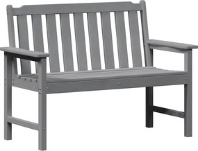 vidaXL Bancă de grădină Gri deschis 120 x 59 x 88 cm HDPE