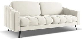 Canapea albă cu tapițerie din catifea 202 cm Nalu – Makamii