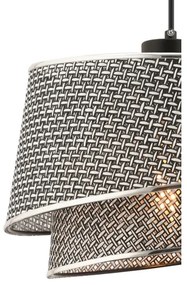 Lustră pe cablu BARETTE 1xE27/60W/230V gri/crom lucios