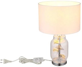 Veioza/Lampa de masa design decorativ GINKO crom/clar