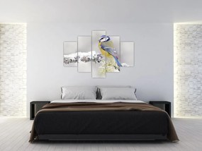 Tablou - Tit albastru în pădure (150x105 cm)