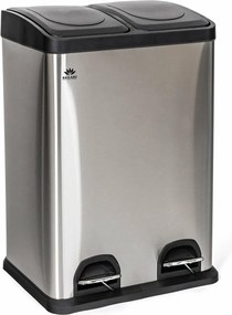 Coș sortare deșeuri Brilanz Savery, 2 x 20 l, inox, 40 l