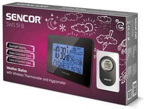 Staţie meteo Sencor SWS 51B, cu senzor wireless, negru