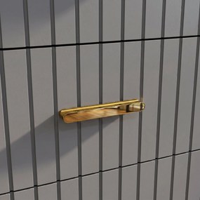 HOMCOM Comodă pentru Dormitor, Dulap Modern cu 3 Sertare,  Sertar de Depozitare cu Picioare din Aluminiu, 60x40x71.5 cm, Gri Închis