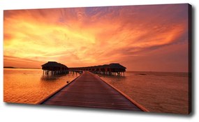 Pictură pe pânză Bungalow-uri maldive