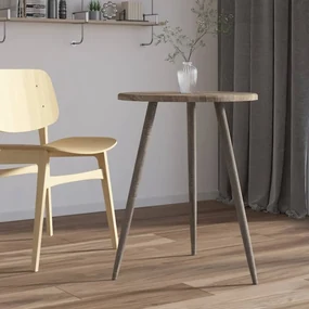 286089 vidaXL Masă de bistro, gri, Ø60x76 cm, MDF și fier