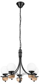Lustră pe lanț Brilagi COTTAGE 5xG9/40W/230V fag/alb