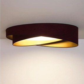 BRILAGI - Lampă LED dimabilă VELVET TWIST LED/36W/230V CCT Ø 65 cm WT vișiniu/auriu + telecomandă