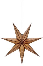 Decorațiune luminoasă maro ø 45 cm cu model de Crăciun Glitter – Markslöjd