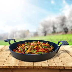 Tigaie WOK din fontă SAMBAL - GRILL FLEX pentru grătar NEVADA, FLORIDA