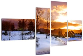 Tablou de peisaj de iarnă (110x70cm)