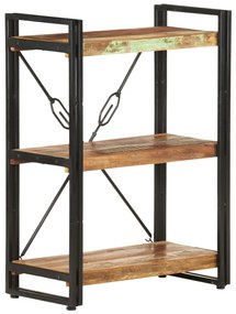 vidaXL Bibliotecă cu 3 rafturi, 60x30x80 cm, lemn masiv reciclat