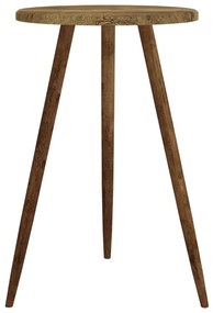 286085 vidaXL Masă de bistro, maro închis, Ø50x76 cm, MDF și fier