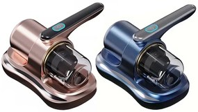 Aspirator portabil fără sac pentru acarieni cu filtru antialergic și lumină UV - bronz