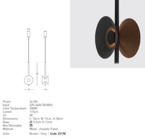 Pendul LED design decorativ modern ACOUSTIC