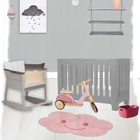 Covor pentru copii Nattiot Nimbus, 75 x 115 cm, roz