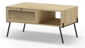 Măsuță de cafea în culoare naturală cu aspect de lemn de stejar 60x100 cm Ecrin – Marckeric