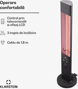 Blumfeldt Heat Guru 3000, încălzitor radiant pentru exterior și interior, 3000 W, 3 niveluri de încălzire, telecomandă