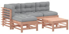 3186072 vidaXL Set mobilier de grădină cu perne, 5 piese, lemn masiv douglas