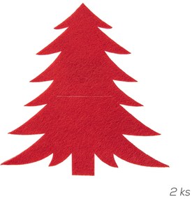 Orion Pungă pentru tacâmuri Stromek roșie, 18 x 18cm, set de 2 bucăți